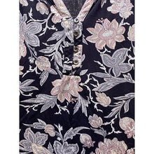Load image into Gallery viewer, Lucky Brand Blouse Womens Medium Whimsigoth Floral Flowy Oversized Boho Bohemian