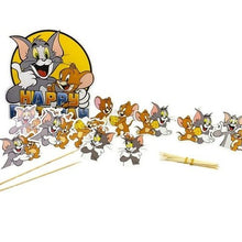 Load image into Gallery viewer, Tom and Jerry Happy Birthday Banner Balloons Cake Topper Party Decor 42 PC NEW