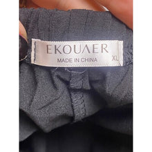 Load image into Gallery viewer, EKOUAER Shorts Womens Extra Large Scallop Edge Athletic Casual Drawstring Black