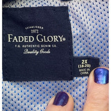 Load image into Gallery viewer, Faded Glory Jacket Womens 2XL Windbreaker Lightweight Zip Up Casual Outerwear