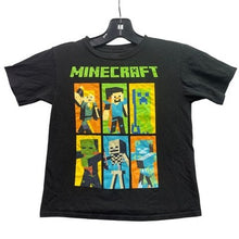 Load image into Gallery viewer, Mojang Minecraft Shirt Boys Small Black Movie Gamer AOP Everyday Streetwear