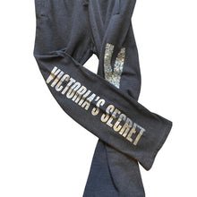 Load image into Gallery viewer, Victoria's Secret Hoodie Jogger Set Bling Spell Out Sequins Athleisure Gray