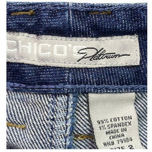 Load image into Gallery viewer, Chicos Jeans Womens Large Embroidered Crocheted Preppy Academia Festival