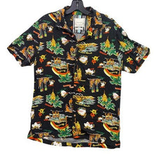 Load image into Gallery viewer, Denim & Flower Ricky Singh Shirt Mens Small Hawaiian AOP Coastal Beachy Travel