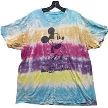 Load image into Gallery viewer, Walt Disney Shirt Mens Extra Large Mickey Mouse Tie-Dye Logo Festival Rainbow