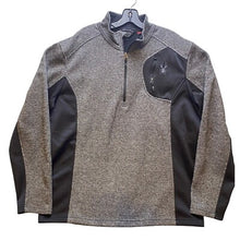 Load image into Gallery viewer, Spyder Sweater Mens 2XL Pullover 1/4 Zip Waffle Knit Fleece Outdoors Athletic