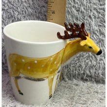 Load image into Gallery viewer, Unique Deer Elk Mug Whimsical Animal Handle Coffee Tea Cup Novelty Gift NIB
