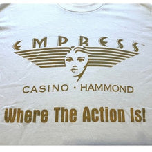 Load image into Gallery viewer, Vintage Empress Casino Shirt Mens Extra Large White Art Deco Single Stitch