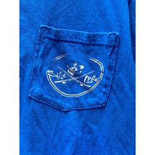 Load image into Gallery viewer, Salt Life Shirt Mens Medium Fishing Long Sleeve Hit Skull Graphic Pocket Blue