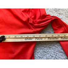 Load image into Gallery viewer, MangoPop Bodysuit Womens XL Red Long Sleeve Scalloped Neckline Basic Everyday