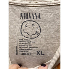 Load image into Gallery viewer, Nirvana Shirt Mens Extra Large Nevermind Beige Grunge Rock n Roll Kurt Cobain
