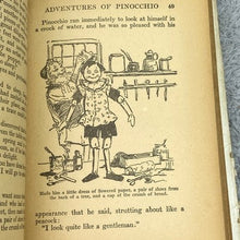 Load image into Gallery viewer, Antique 1924 Pinocchio Hardcover Book Dustjacket Illustrated