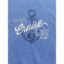 Load image into Gallery viewer, Disney Cruise Line Shirt Mens Small Mickey Mouse Velvet Sailor Nautical Anchor
