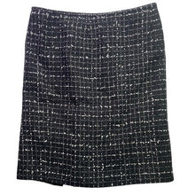 Load image into Gallery viewer, Karl Lagerfeld Skirt Womens 12 Paris Tweed Pencil Office Career Preppy Academia
