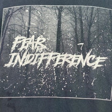 Load image into Gallery viewer, Fear Indifference Shirt Mens Extra Large Black Spell Out Grunge Punk Streetwear