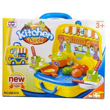 Load image into Gallery viewer, Kitchen Playset Sensory Pretend Play Food Travel Interactive NIB