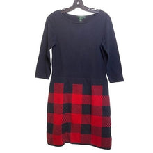 Load image into Gallery viewer, Ralph Lauren Dress Womens Medium Petite Buffalo Plaid Knit Academia Preppy