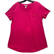 Load image into Gallery viewer, Soma Shirt Womens Large Fuchsia Mature Rayon Night Soft Cozy Beachy Coastal