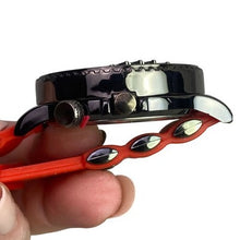 Load image into Gallery viewer, Techno King Mens Watch Spinning Lion Head Bling Silicone Band Water Resistant