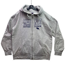 Load image into Gallery viewer, Maine Boothbay Harbor Hoodie Mens Small Full Zip Spell Out Preppy Academia