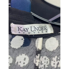 Load image into Gallery viewer, Kay Unger Dress Womens Medium Sheer Lined Mature Office Career Polka Dot