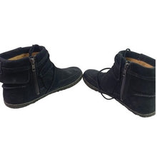 Load image into Gallery viewer, UGG Boots Womens 9 Black Suede Ankle Booties Strappy Preppy Academia Everyday