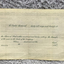 Load image into Gallery viewer, Antique 1908 Mining Stock Certificate Bachelor Khedive Mines Collectible