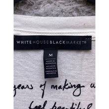 Load image into Gallery viewer, White House Black Market Shirt Women Medium Preppy Oversized Sketch Print Casual