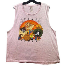 Load image into Gallery viewer, Space Jam Tank Top Womens 3XL Pink Spell Out Basketball Athletic Athleisure