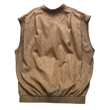Load image into Gallery viewer, ZERO Restriction Vest Mens Large Golf Outdoors Brown Plaid Snaps Embroidery