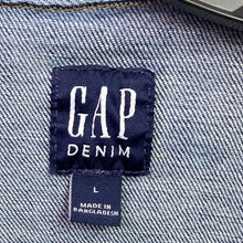 Load image into Gallery viewer, GAP Jean Jacket Womens Large Trucker Button Down Preppy Academia Outdoors