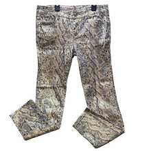 Load image into Gallery viewer, Grace in LA Pants Womens 30 Snakeskin Jeans Gold Metallic Stretch Festival