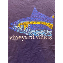 Load image into Gallery viewer, Vineyard Vines T-Shirt Mens Small Oversized Preppy Spellout Blue Tee Graphic
