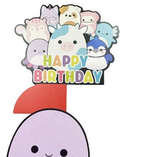 Load image into Gallery viewer, Squishmallow Happy Birthday Cake Topper Set Honeycomb Party Decorations