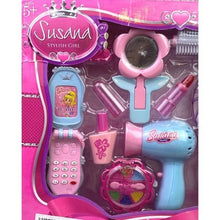 Load image into Gallery viewer, Pretend Play Beauty Playset Dress-up Hair Make-up Sensory Toy