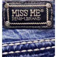 Load image into Gallery viewer, Miss Me Shorts Womens 22 Blue Demin Easy Embellished Pockets Distressed Bermuda