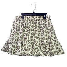 Load image into Gallery viewer, Entro Skirt Womens Large Leopard Tiered Ruffle Skort Drawstring Pull On Coquette