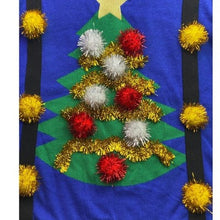Load image into Gallery viewer, Tipsy Elves Sweater Mens Extra Large Ugly Christmas 3D Tree Suspenders Festival