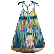 Load image into Gallery viewer, Charlie Jade Sundress Womens Large Sleeveless Summer Racer Back Rainbow Tie Dye