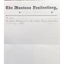 Load image into Gallery viewer, 1874 Montana Penitentiary Salary Document Old West History Jail Guard Ephemera