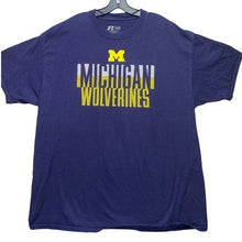 Load image into Gallery viewer, Michigan Wolverines Shirt Mens 2XL Spell Out Athletic Athleisure College