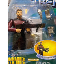 Load image into Gallery viewer, Vintage 1997 Playmates Star Trek Commander Riker Action Figure Galactic Gear New