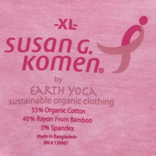 Load image into Gallery viewer, Susan G Komen Shirt Womens Extra Large Breast Cancer Organic Earth Yoga