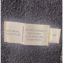 Load image into Gallery viewer, Evan Picone Pea Coat Womens 8 Black Wool Blend Lined Mature Button Outdoors