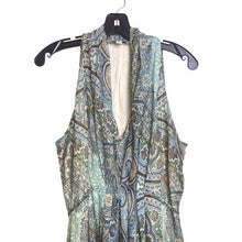 Load image into Gallery viewer, Molly Bracken Dress Womens Extra Large 50" Long High Low Maxi Festival Teal AOP
