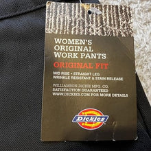 Load image into Gallery viewer, Dickies Pants Womens 2 Workwear Midrise Straight Leg Office Black NWT
