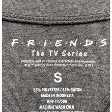 Load image into Gallery viewer, Friends Shirt Womens Small Gray Spell Out Logo Slub Academia Everyday Streetwear