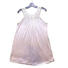 Load image into Gallery viewer, Kaktus Shirt Womens Large White Viscose Crochet Sleeveless Costal Beachy