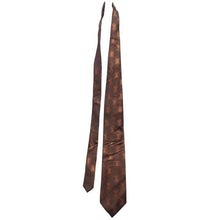 Load image into Gallery viewer, Van Heusen Necktie Mens Silk Brown Orange Plaid Stain Resistant Career