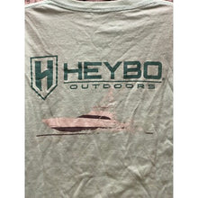 Load image into Gallery viewer, HEYBO Shirt Mens Medium Outdoors Boating Outdoors Spell Out Short Sleeve Casual